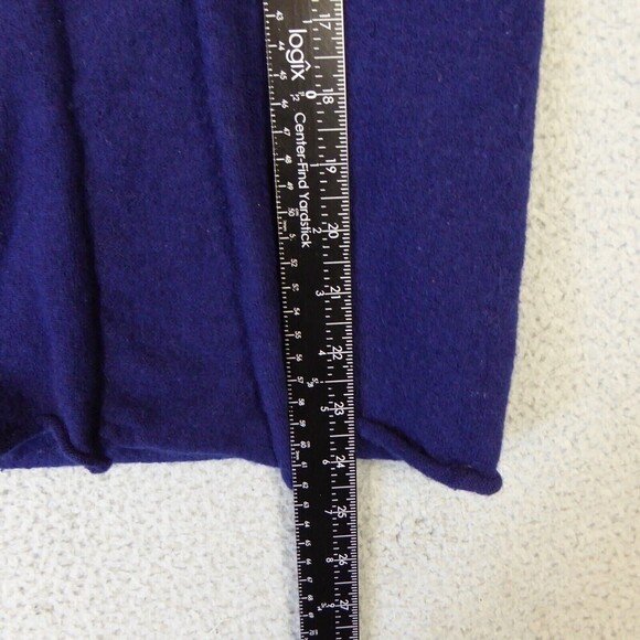 Vintage Tweeds Cardigan Sweater Womens Small Blue Open Front Merino Wool - Picture 7 of 10